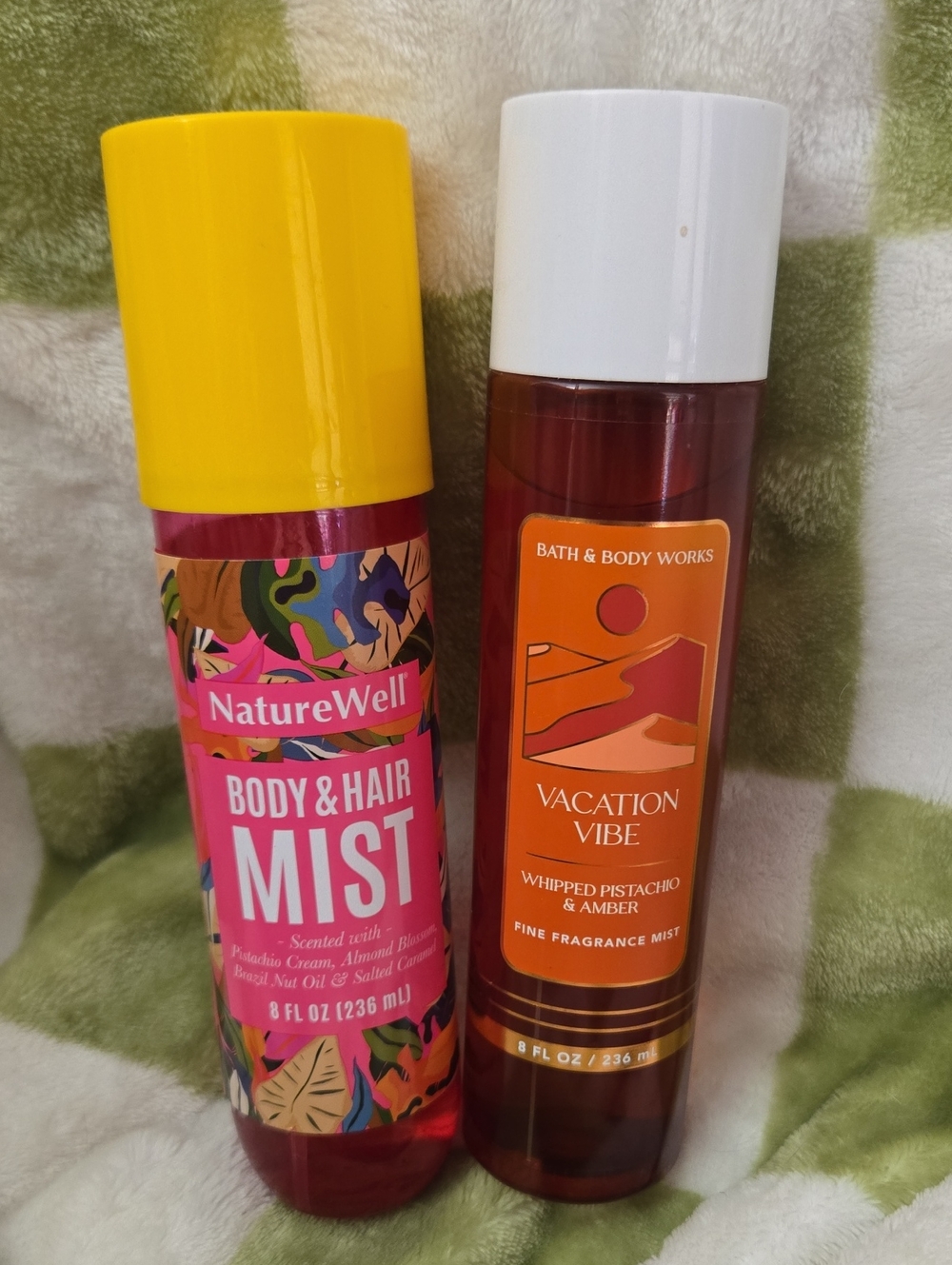 Qty 2 - Bath & Body Works Vacation Vibe mist & Naturewell Body/Hair mist